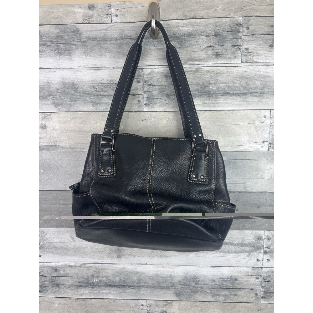 Fossil Black Leather Shoulder Bag Y2K